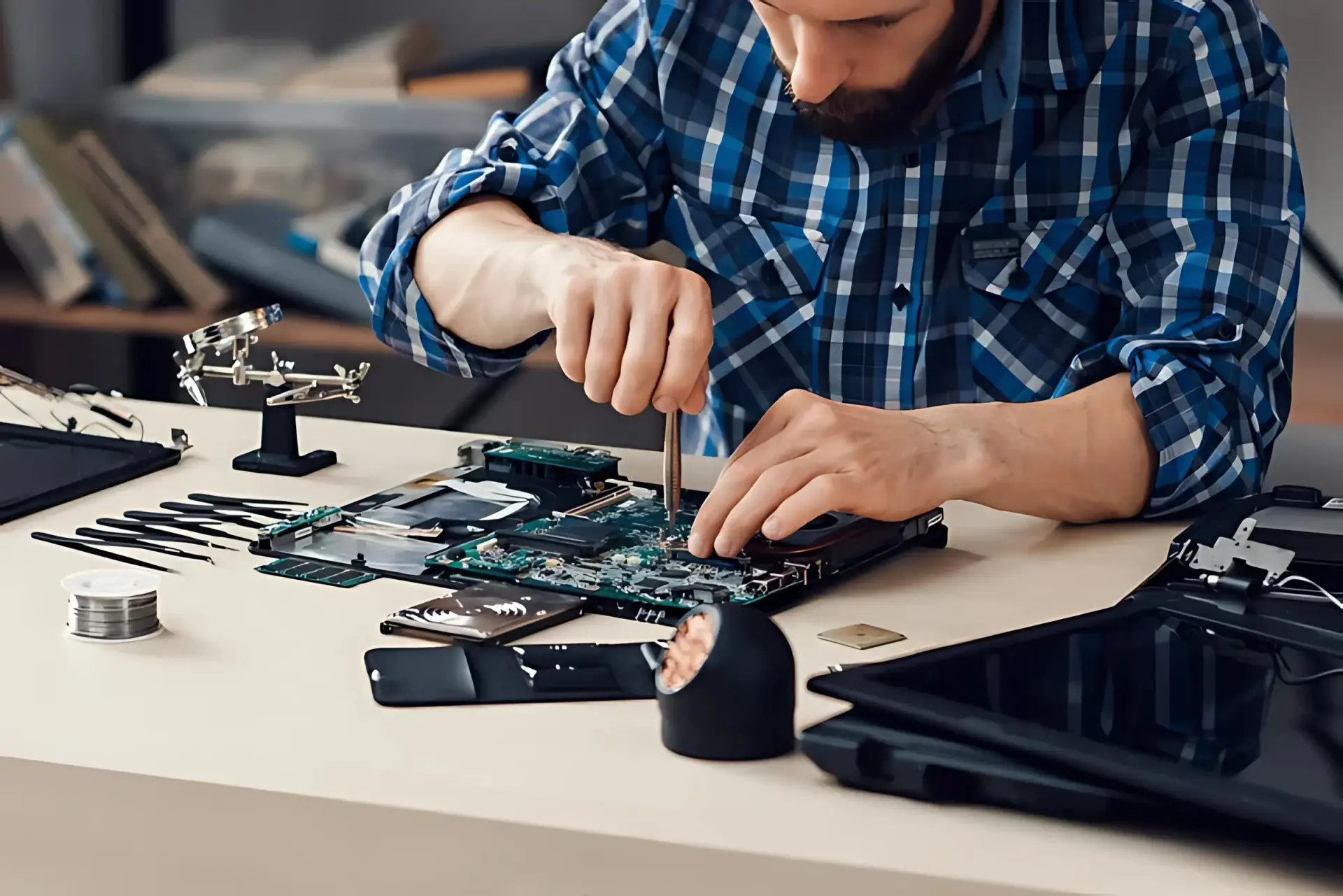 İstanbul laptop tamiri – teknisyen cihazı inceliyor